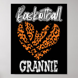 Póster Top Granny de Mujer Corazón Cheetah Distressed