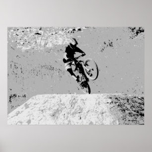 Póster Top of the Mountain - Poster de ciclistas de monta