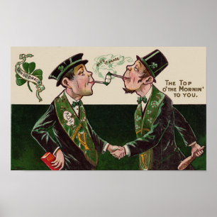 Póster Top o'the Mornin' Vintage St. Patrick's Day