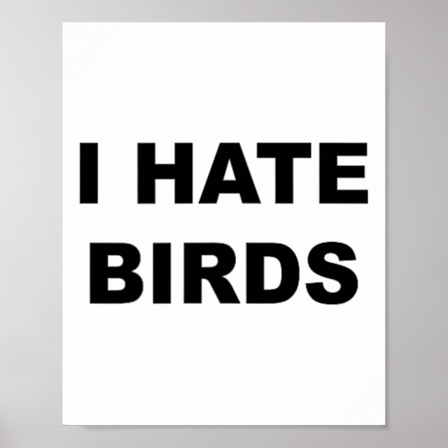 Póster Top That Dice - I Hate Birds Funny Anti Birds - (Frente)