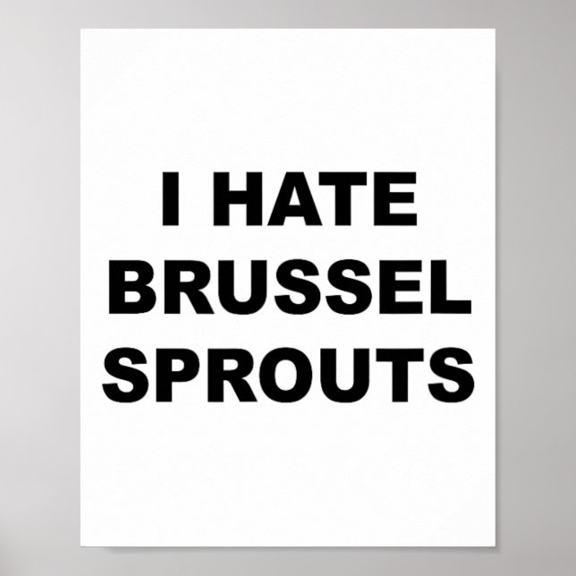 Póster Top That Dice - I Hate Brussel Spouts Funny - (Frente)