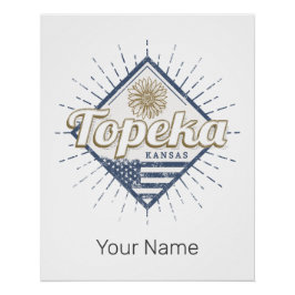 Póster Topeka City Kansas Estados Unidos Sunflower Estado