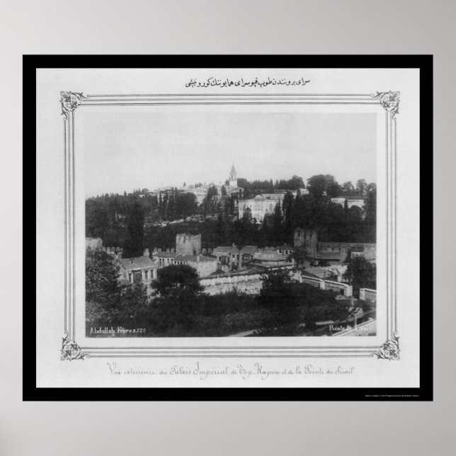 Póster Topkapi Palace Istanbul Turkey 1885 (Frente)