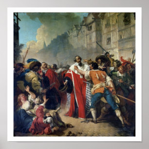 Póster Topo de Mateo que es parado por la muchedumbre