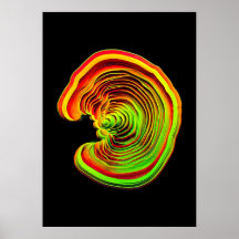 Topografía Térmica Neon Vibrante Abstracta 3D