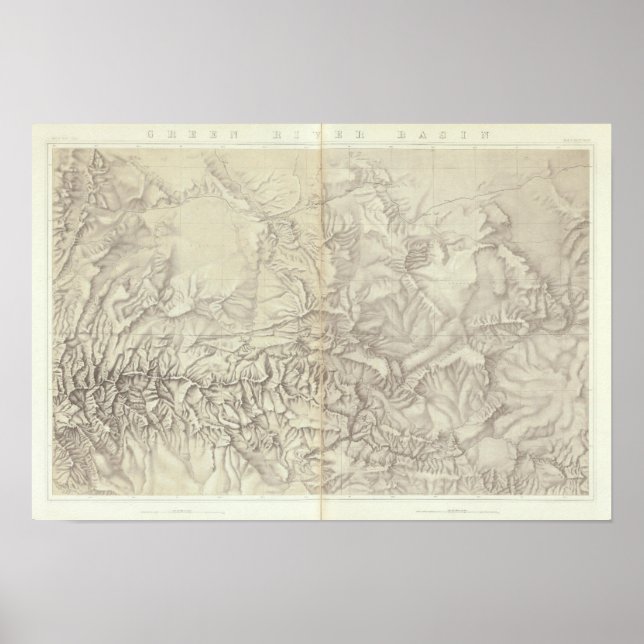 Póster Topográfico de la Cuenca del Río Verde (Frente)