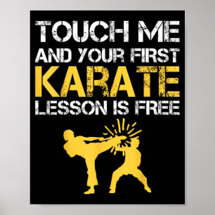 Póster Tóqueme Divertido Y Tu Primera Lección De Karate E