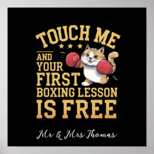Póster Tóqueme y su primera lección de boxeo es gratis
