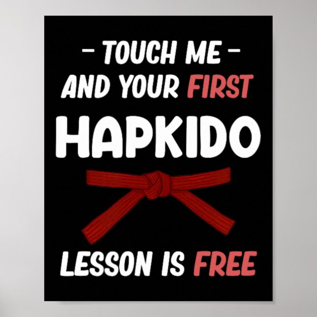 Póster Tóqueme y su primera lección de Hapkido es gratis  (Frente)