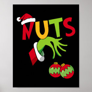 Póster Tórax de Navidad Nueces Castañas Pareja de Navidad