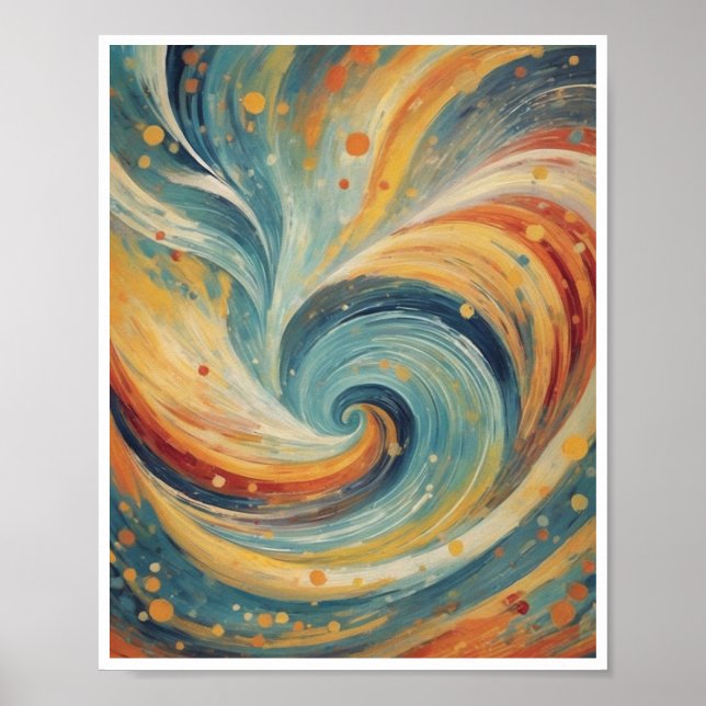 Póster torbellino caprichoso giratorio vortexes Poster Wa (Frente)