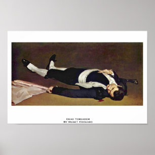 Póster Toreador Muerto Por Manet Edouard