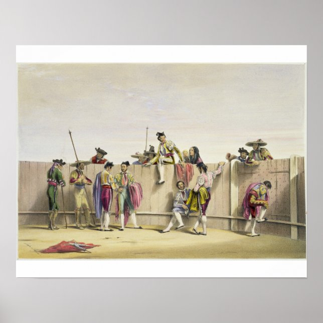 Póster Toreros Reposing between the Bulls, 1865 (colour l (Frente)