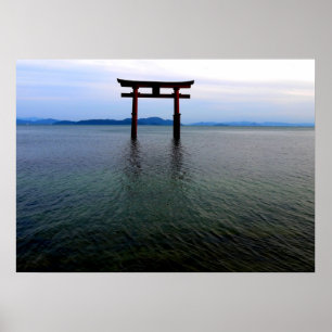 Póster Tori flotante japonés