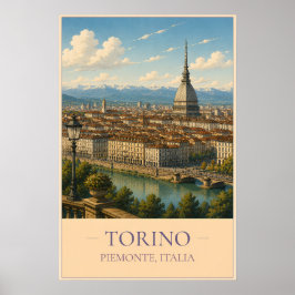 Póster Torino, Italy – Vintage Travel Poster