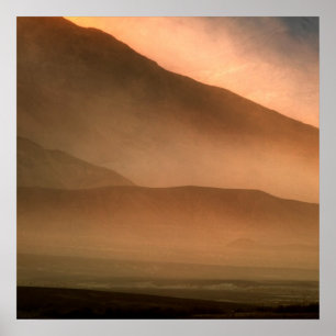 Póster Tormenta de arena en las dunas de arena de Mesquit