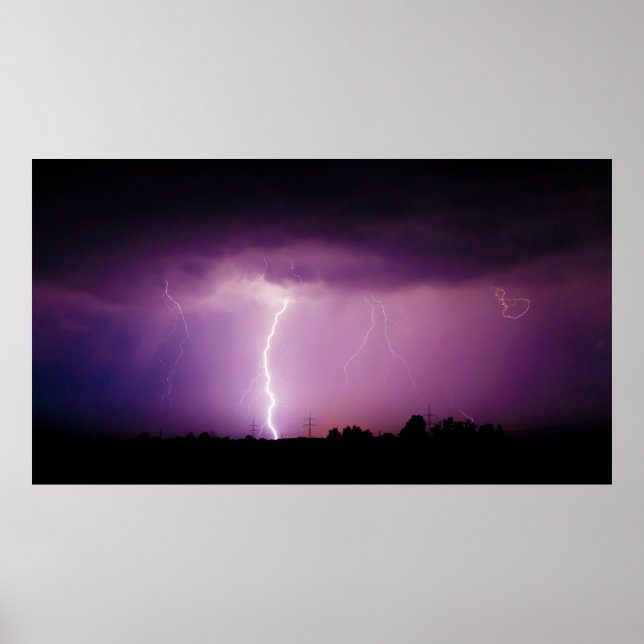Póster Tormenta de cielo morado (Frente)
