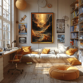 Póster Tormenta de Fuego Celestial: Abismo Surrealista