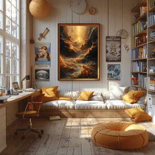 Póster Tormenta de Fuego Celestial: Abismo Surrealista