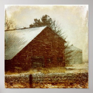 Póster Tormenta de invierno Barn