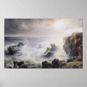 Póster Tormenta de la costa del Belle-Ile