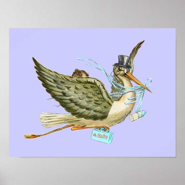 Póster TORMENTA DE LA DUCHA DE NIÑOS, turquesa (Frente)