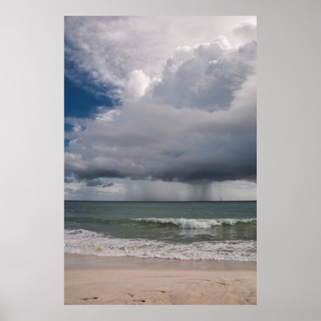 Póster Tormenta de lluvias sobre el océano Atlántico (Frente)