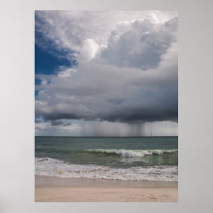Póster Tormenta de lluvias sobre el océano Atlántico