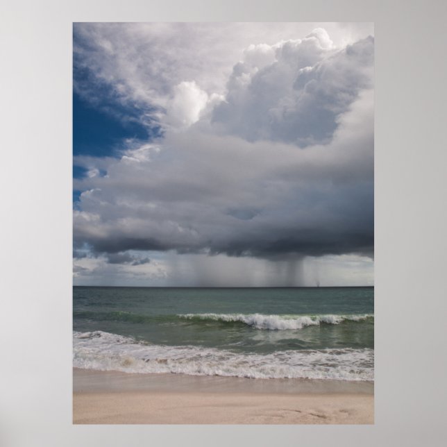 Póster Tormenta de lluvias sobre el océano Atlántico (Frente)