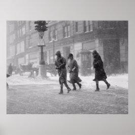 Póster Tormenta de nieve en Boston diciembre de 1936