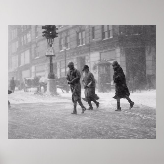 Póster Tormenta de nieve en Boston en diciembre de 1936 (Frente)
