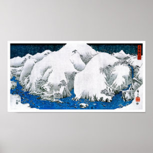 Póster Tormenta de nieve en Kiso Road Hiroshige Bella Art