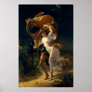 Póster Tormenta de Pierre Auguste Cot (1880)