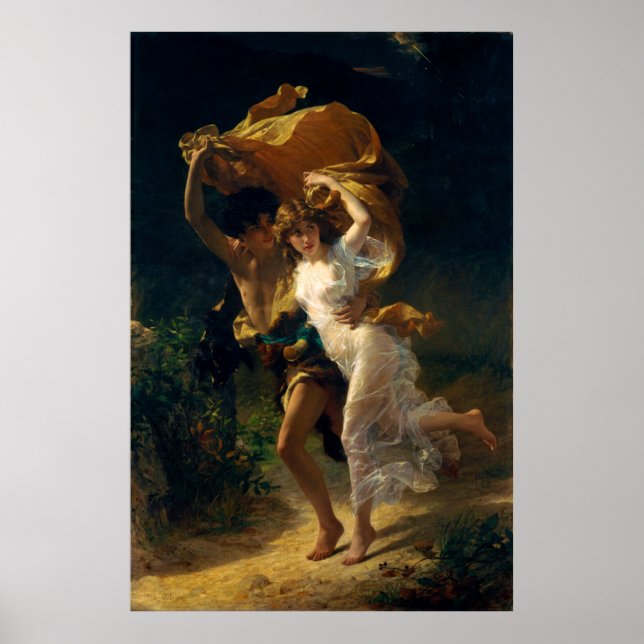 Póster Tormenta de Pierre Auguste Cot (1880) (Frente)