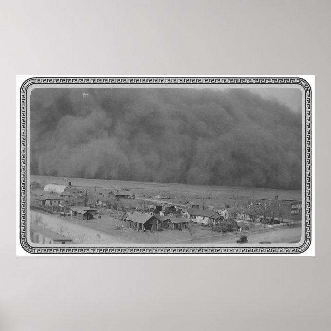 Póster Tormenta de polvo se acerca a Rolla Kansas en 1935 (Frente)