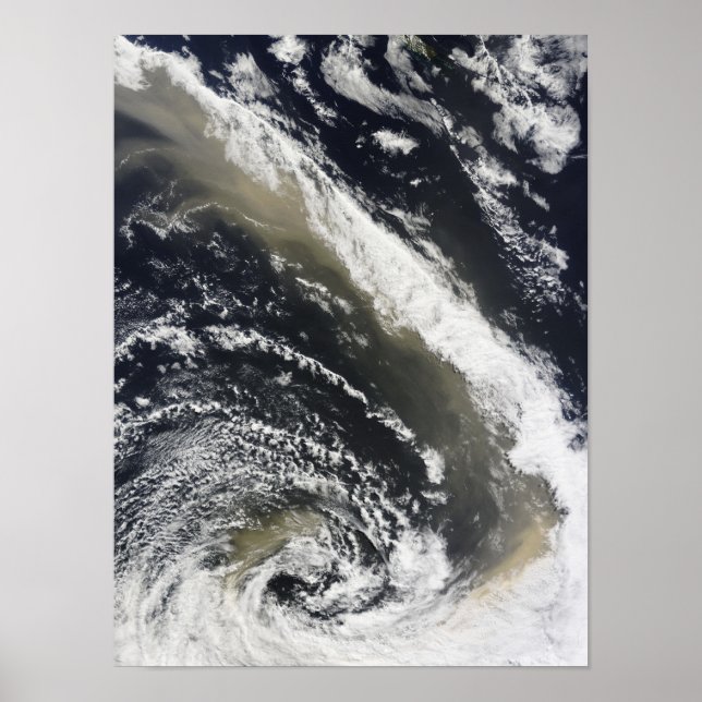 Póster Tormenta de polvo volando sobre el mar de Tasmania (Frente)