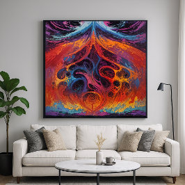 Póster Tormenta del Caos - Diseño Abstracto Colorido