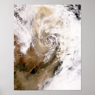 Póster Tormenta del polvo en China septentrional