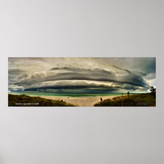 Póster Tormenta delantera, Laguna Beach, FL Julio 2019 (Frente)
