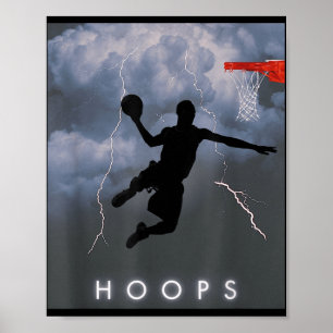 Póster Tormenta eléctrica de maletero en basketball empuj