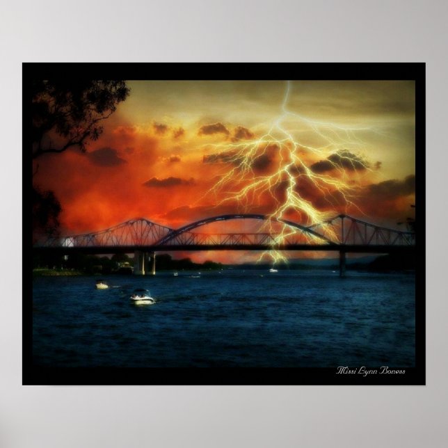 Póster Tormenta eléctrica Riverside Park La Crosse Wi (Frente)