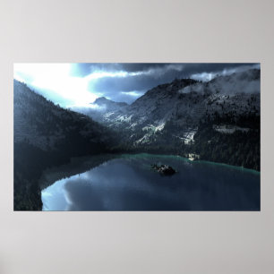 Póster Tormenta en el lago Tahoe