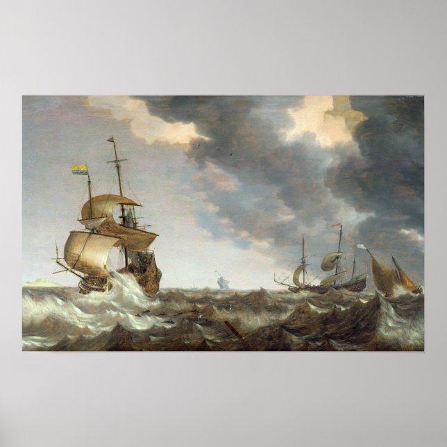 Póster Tormenta en el mar (Frente)