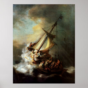Póster Tormenta en el mar del poster de Galilea