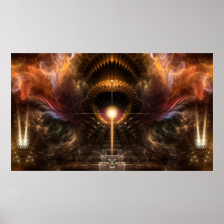 Póster Tormenta eólica artística fractal Poster II