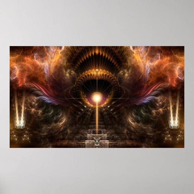 Póster Tormenta eólica artística fractal Poster II (Frente)