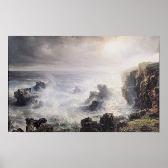 Póster Tormenta frente a la costa de Belle-Ile (Frente)