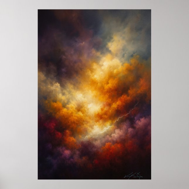 Póster Tormenta Lumina Abstracto (Frente)