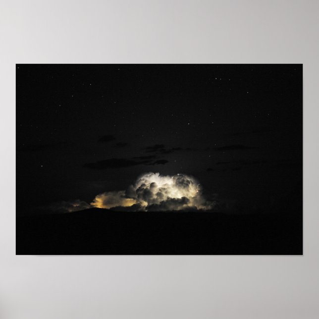 Póster Tormenta nocturna - Big Bend, Texas (Frente)