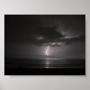 Póster Tormenta relámpago oceánica 2